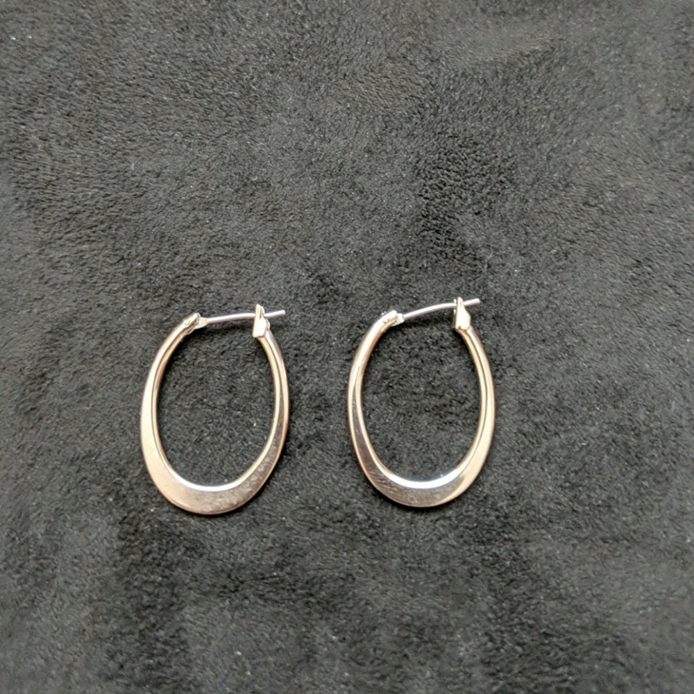 Oval hoop earrings